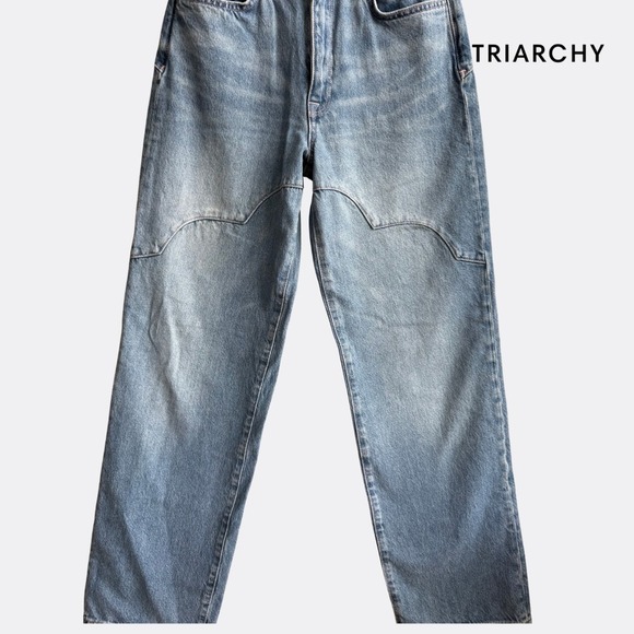 Triarchy Ms. Ciela Cloud Stitch Wide-Leg Jeans – Size 24 – 100% Organic Cotton – - Picture 5 of 11